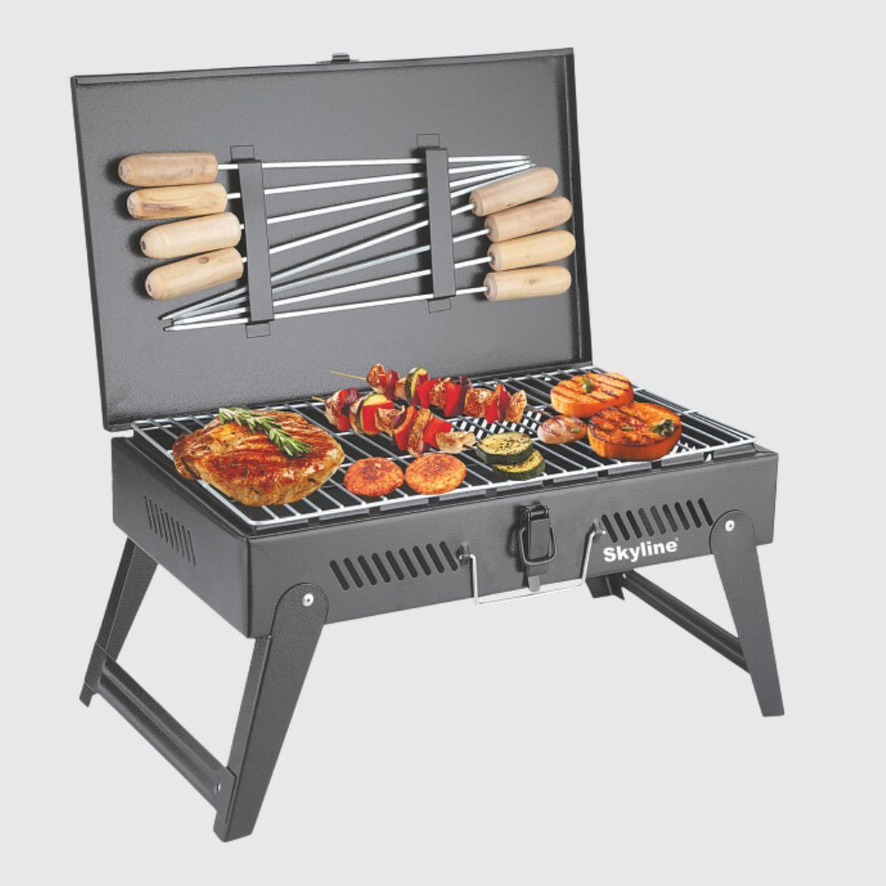 Skyline Barrel Charcoal Barbecue with 10 Skews – Ultimate Outdoor